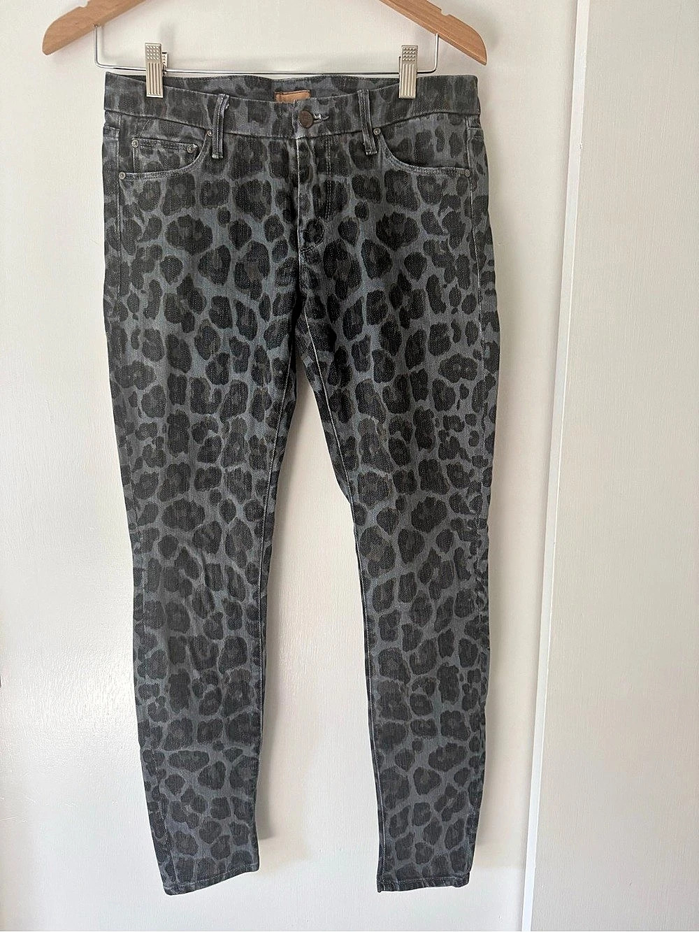 MOTHER The Looker Animal Print Skinny Jeans Waist 27